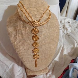 NIB 2pc Anklet Goldtone Coin Pair